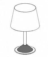 Настольная лампа-абажур с деревянным основанием и кожаной отделкой