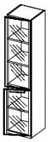Шкаф со стеклянными дверками (открытие вправо)
