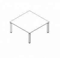 Стол для переговоров, квадратные опоры металл Noveum Evo 3 375 263