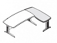 Стол приставной правый, опоры металл Format 177887dx