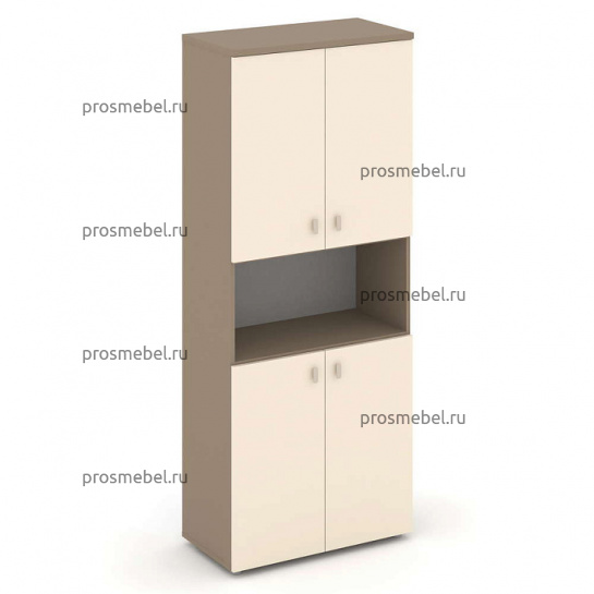Шкаф высокий широкий (4 низких фасада ЛДСП) Estetica