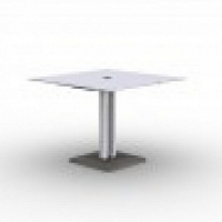 Регулируемый по высоте стол для заседаний (4 сидячих мест/8 стоячих) с розеткой и металлической крыш