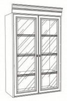 Верхний модуль. Двери со стеклом. Деревянные полки Padova ANA02M