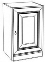 Модуль нижний узкий с деревянной дверкой. Левый President P-BNE06I
