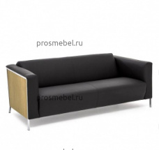 ВИСПО Вуд / VISPO WOOD 3М ДИВАН КОЖА ДУБ СВЕТЛ/ЧЕРНЫЙ VISPO OAK 3 DAKOTA black