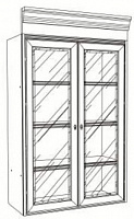 Двери со стеклом. Деревянные полки Embassador E-ANA02M