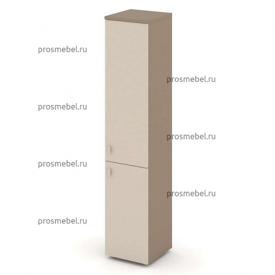 Шкаф высокий узкий правый (1 низкий фасад ЛДСП + 1 средний фасад ЛДСП) Estetica