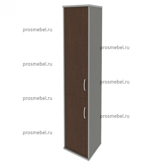 Шкаф высокий узкий Riva (1 низкая дверь ЛДСП, 1 средняя дверь ЛДСП)