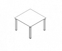Стол для переговоров, квадратные опоры металл
