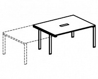 Приставка фронтальная к столу для переговоров с кабель-каналом Бэнт MX1685