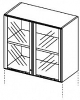 Шкаф-надстройка со стеклянными дверками Amazon AAM CPV801
