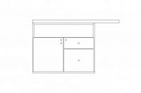 Приставка к столу с тумбой-опорой Meteora METEOR0000101