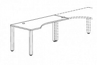 Приставка к столу, левая Interplay FR148
