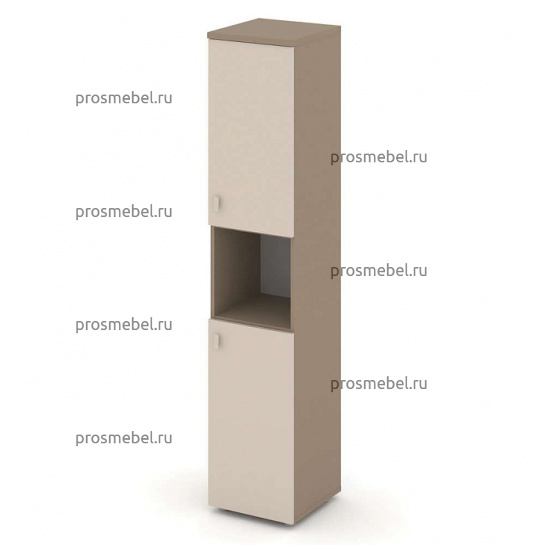 Шкаф высокий узкий правый (2 низких фасада ЛДСП) Estetica