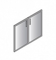Двери для шкафа,стекло в алюмин. раме, низкие Teseo TPBV