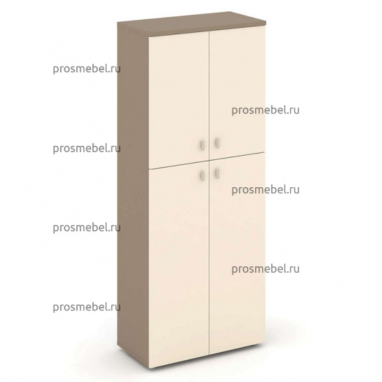 Шкаф высокий широкий (2 средних фасада ЛДСП + 2 низких фасада ЛДСП) Estetica