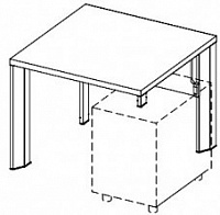 Стол с крепежом для правой несущей конструкции CR3/CLR/MS