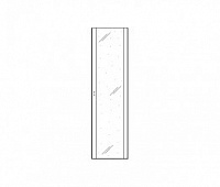 Шкаф высокий, левый/правый дверь стекло Meteora METEOR0000114