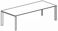 Переговорный стол с 2-мя П-образными опорами. Топ 40мм Attiva 200TA/B40