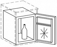 Холодильник с черным каркасом Attiva TE/5FR