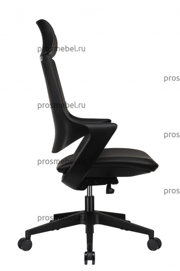 Кресло Q1-2BH Чёрный экокожа  68*68*111-121