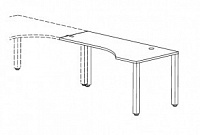 Приставка к столу, правая Interplay FR143