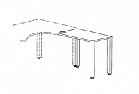 Приставка к столу, круглые опоры, правая Interplay FT131