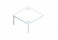 Терминальная стеклянная столешница для переговорного стола YO AYO50456