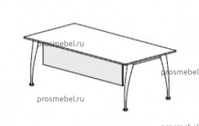 Фронтальная панель для рабочего стола с изогнутыми опорами Флай / Fly 56514