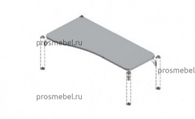 Столешница эргономичная Фокс Ф-034М Л/П (К)