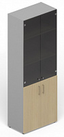 Шкаф (2 меламиновые двери + 2 двери, тонированное стекло) Norman EMHS834TN