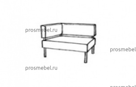 Угловой двухместный модуль. Левый