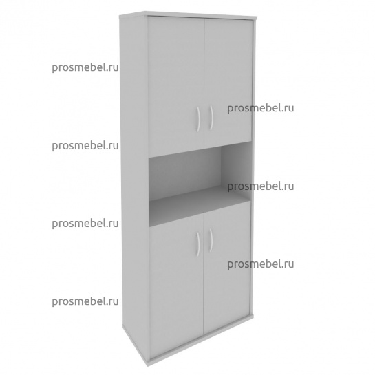Шкаф высокий широкий Riva (4 низкие двери ЛДСП)