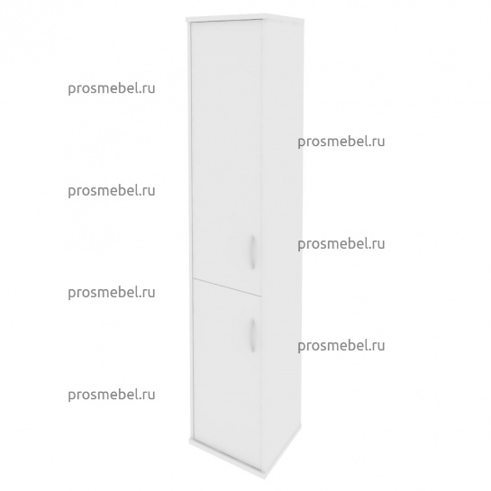 Шкаф высокий узкий Riva (1 низкая дверь ЛДСП, 1 средняя дверь ЛДСП)