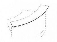 Полка угловая 60' белый мрамор Каррара Image AIM M14