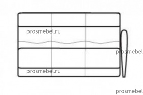 Трехместная секция с правым подлокотником