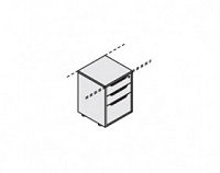 Шкаф-опора для столов с ящиками Logic 154567