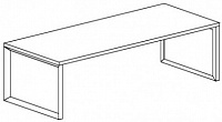 Письменный стол с О-образными опорами. Топ 40мм Attiva 180/A40